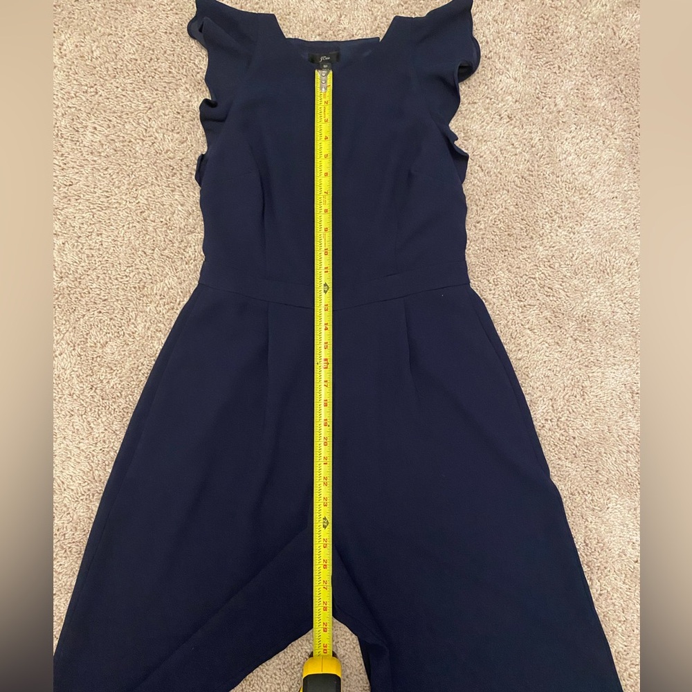 J. Crew Sleeveless Ruffle 365 Crepe Jumpsuit - Picture 15 of 16